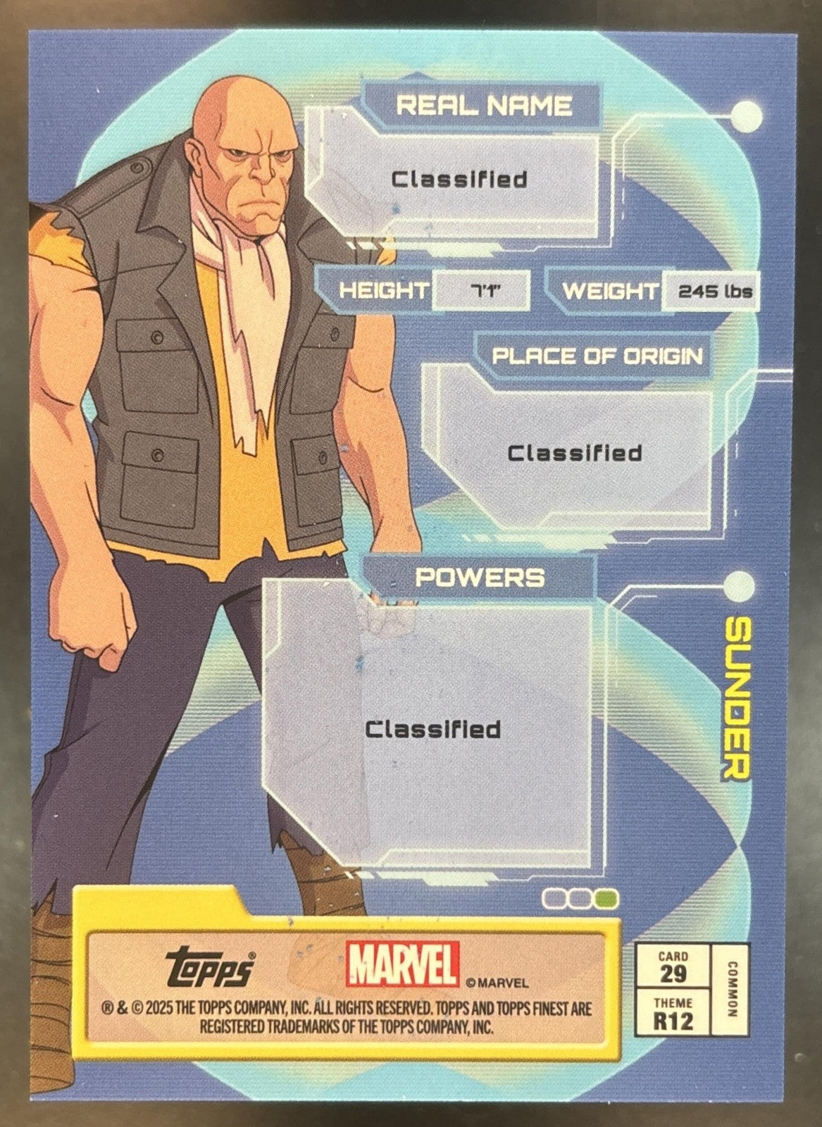 2025 Topps Finest X-Men '97 Sunder Orange Refractor /25 #29