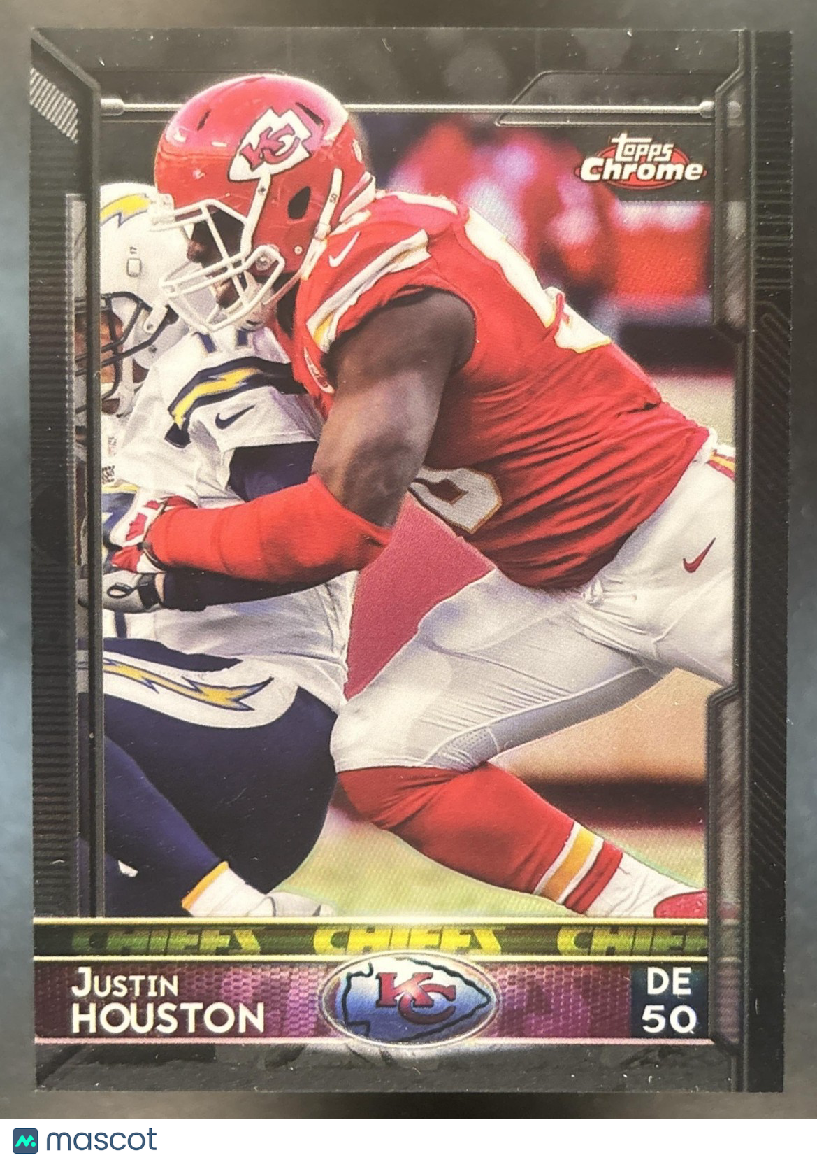2015 Topps Chrome Justin Houston Black Refractor /299 #59 Kansas City Chiefs