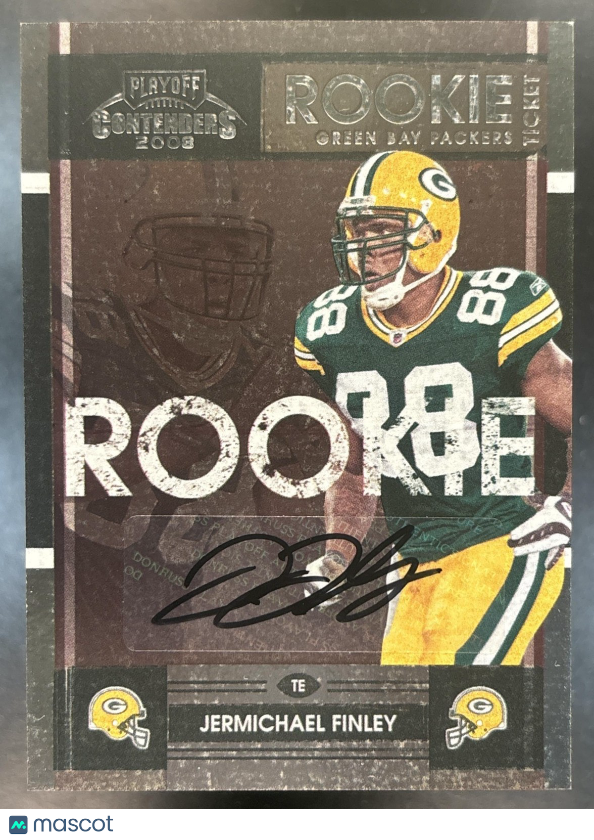 2008 Playoff Contenders Jermichael Finley #148 RC Auto Green Bay Packers