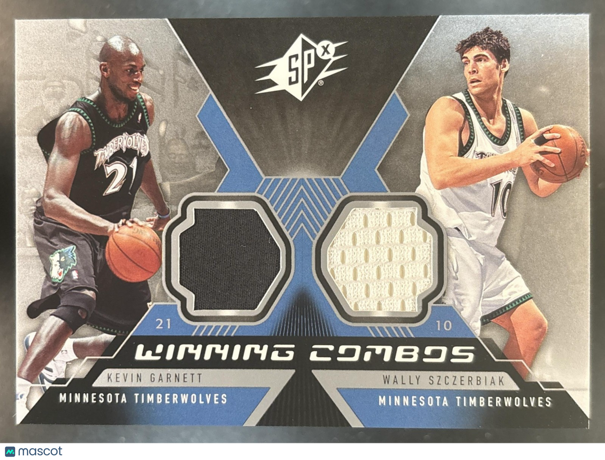 2005-06 SPx Kevin Garnett Wally Szczerbiak Winning Materials Combos WC-GS