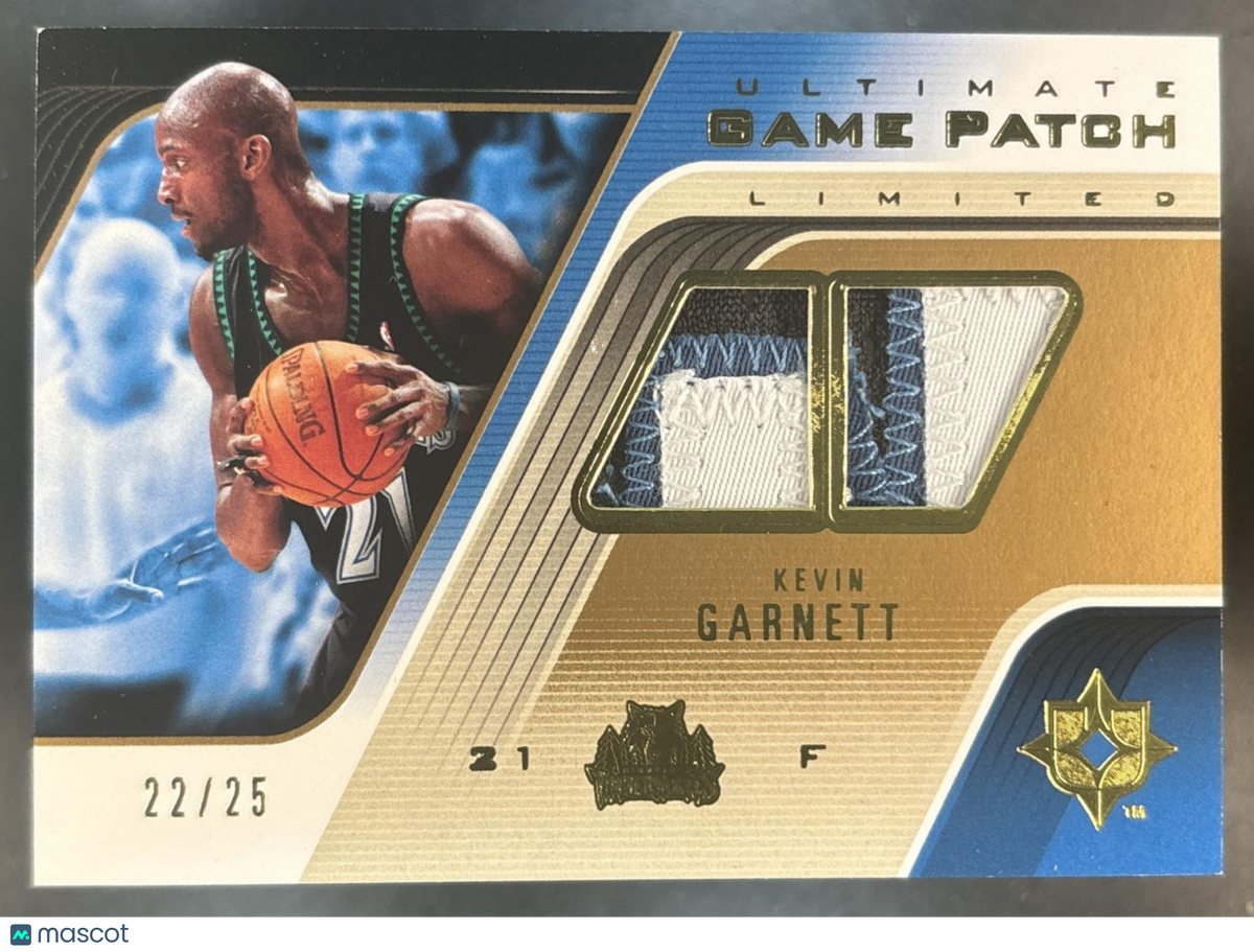 2004-05 UD Ultimate Collection Kevin Garnett Game Patches /25 MEM Timberwolves
