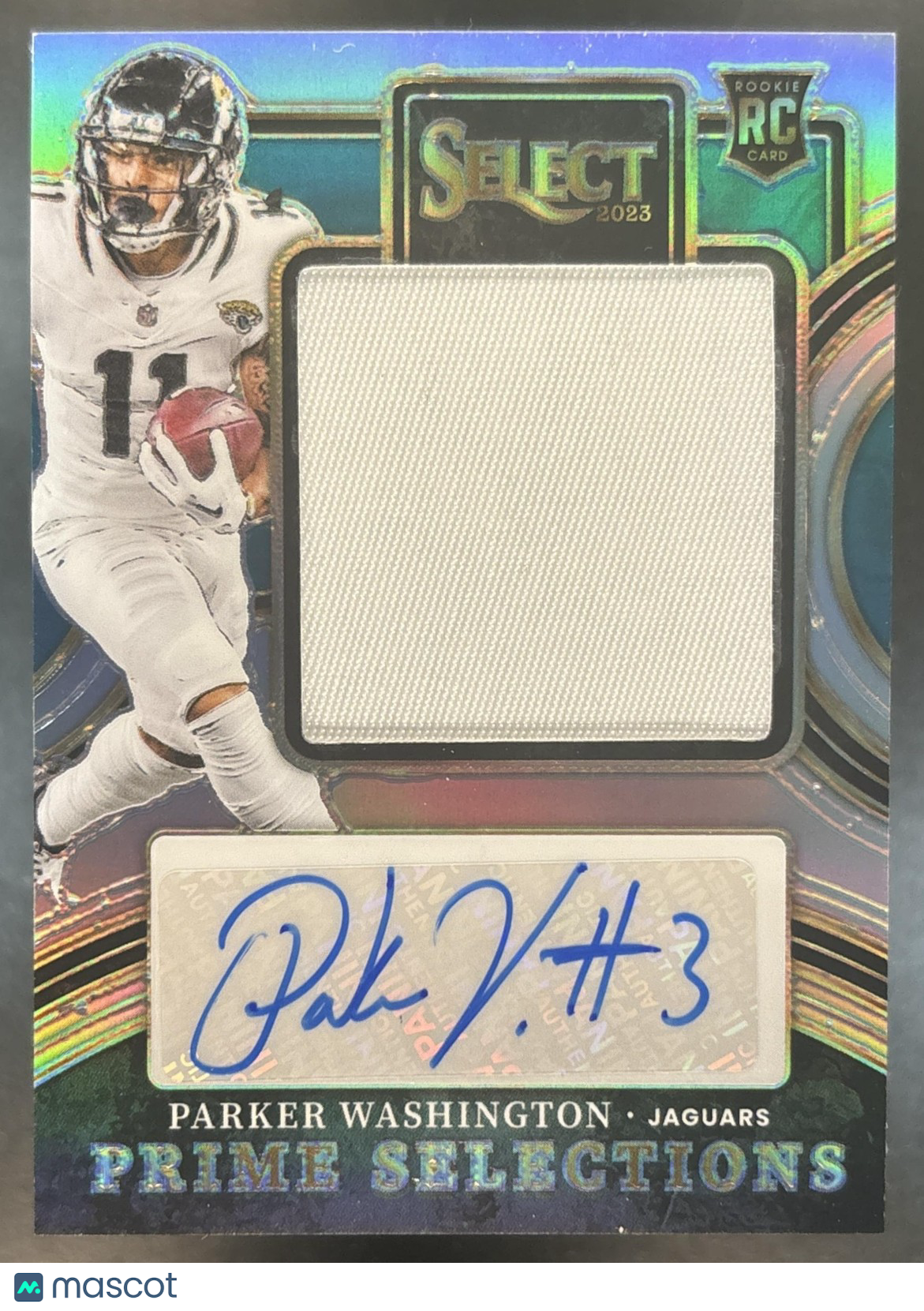 2023 Select Parker Washington Prime Selections Patch Auto /99 Auto RC Jaguars