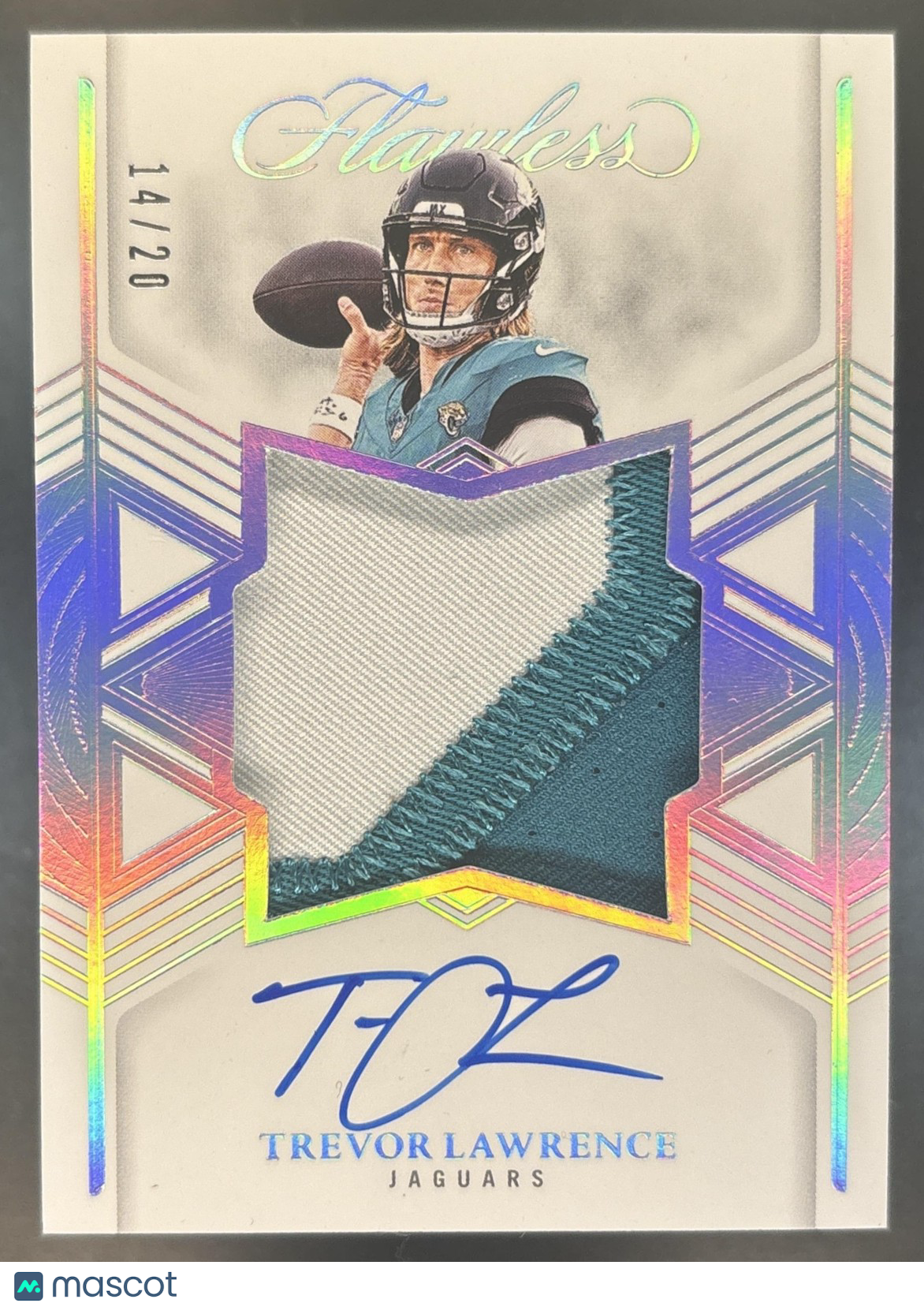 2024 Flawless Trevor Lawrence Star Swatch Signatures /20 #2 MEM Auto Jaguars