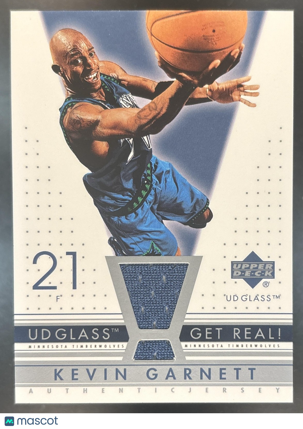 2002-03 Upper Deck Glass Kevin Garnett Get Real! MEM Minnesota Timberwolves