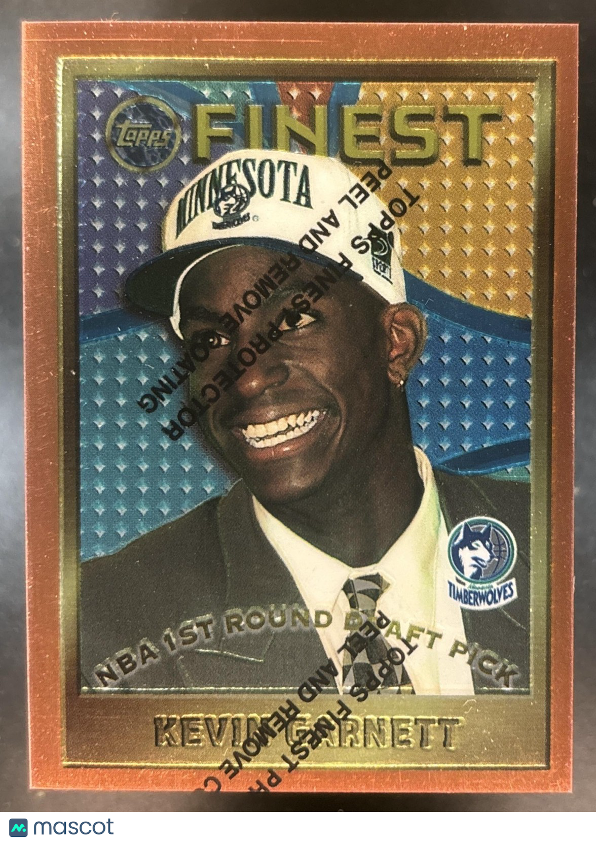 1995-96 Topps Finest Kevin Garnett #115 RC Minnesota Timberwolves