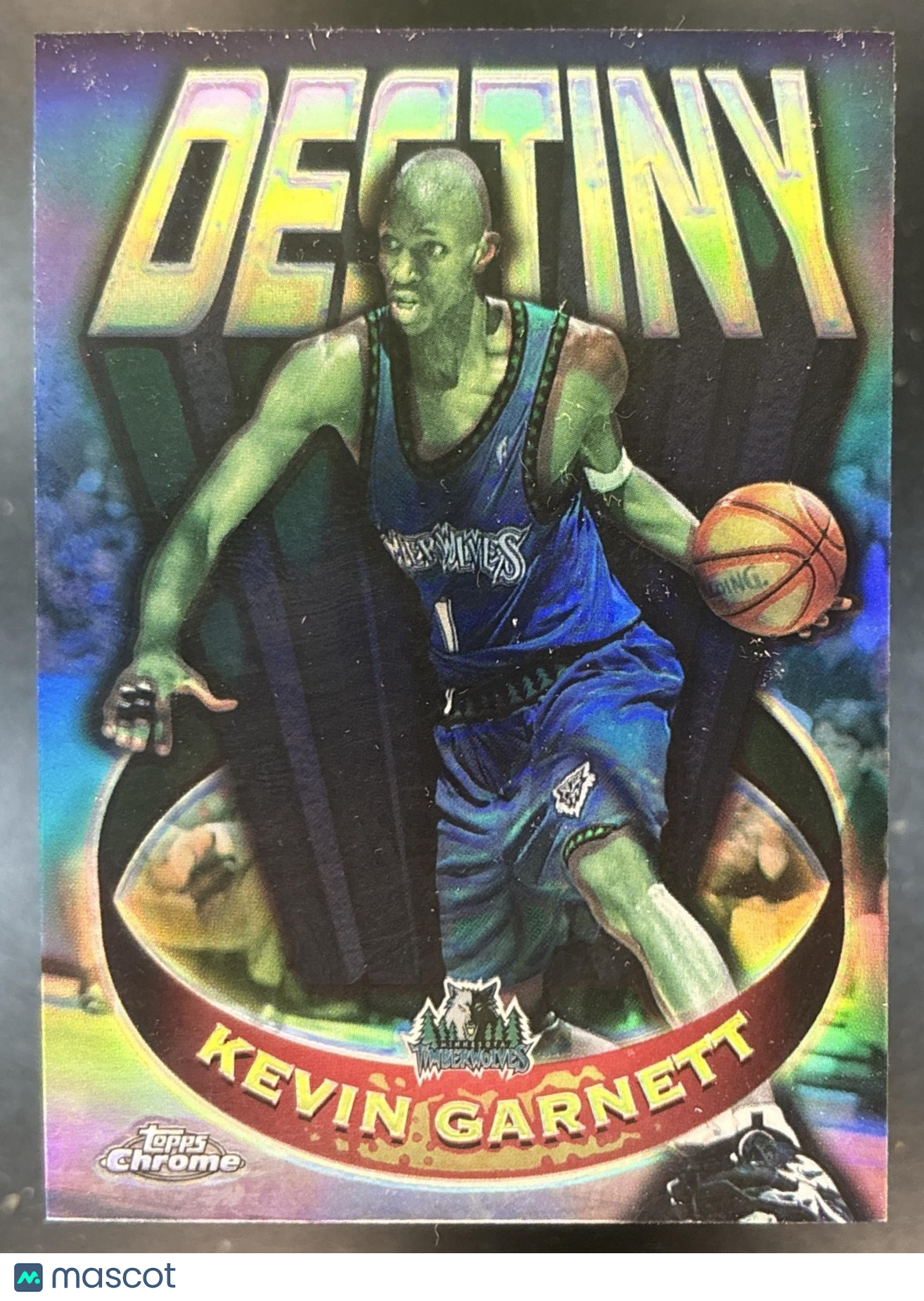 1997-98 Topps Chrome Kevin Garnett Destiny Refractor #D2 Minnesota Timberwolves