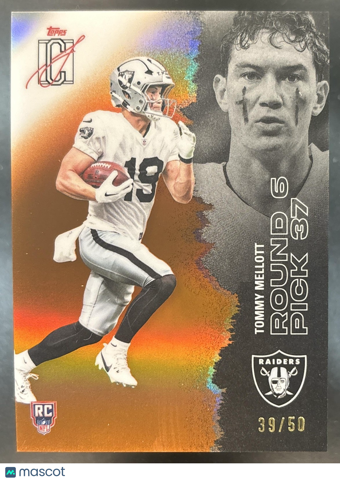 2025 Topps Signature Class Tommy Mellott Chrome Orange Refractor /50 #236 RC