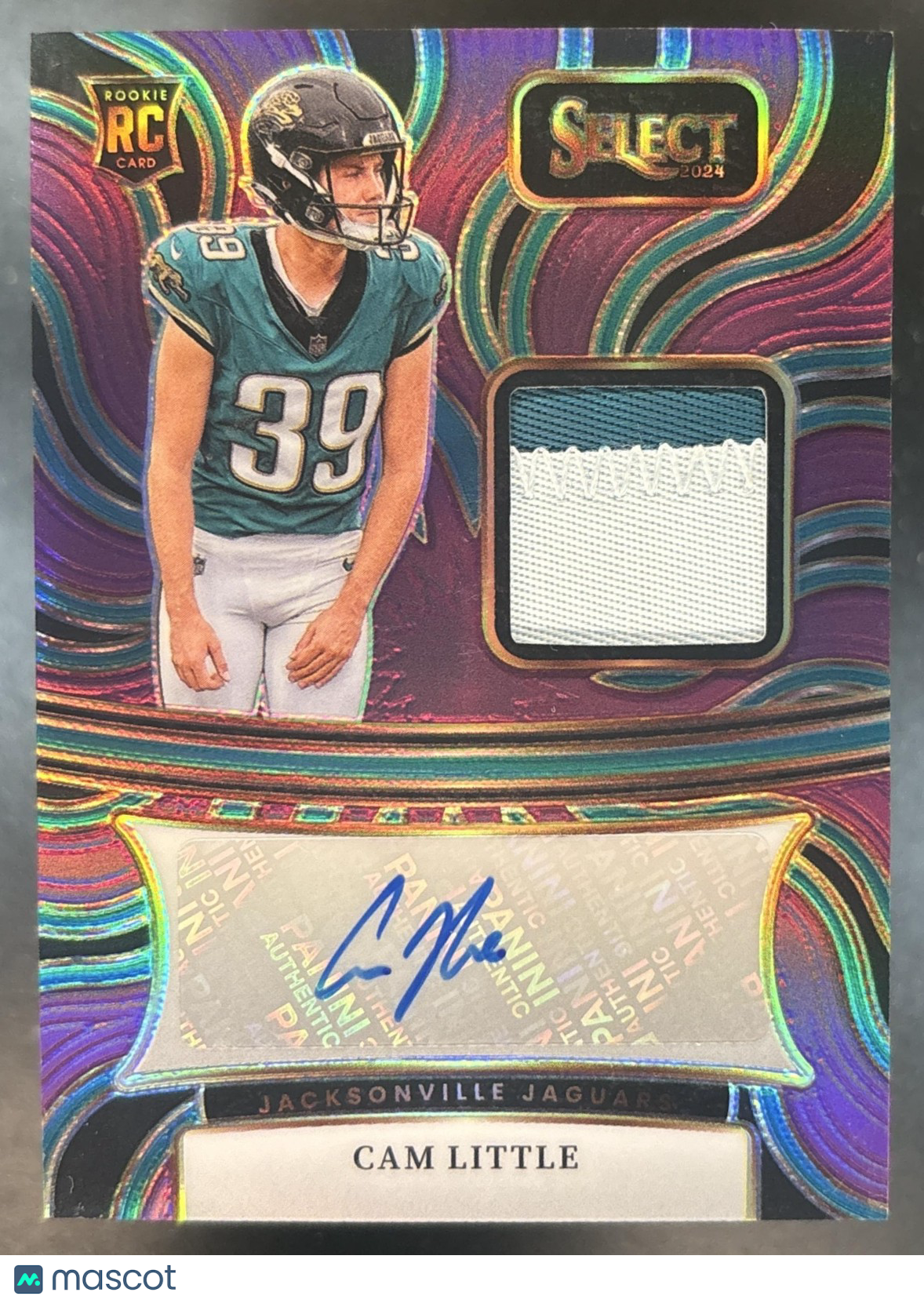 2024 Panini Select Cam Little Patch Auto /49 MEM RC Jacksonville Jaguars