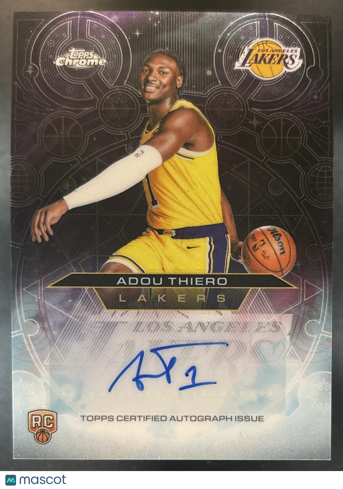 2025-26 Topps Chrome Adou Thiero Rookie Chromograph RC Auto Los Angeles Lakers