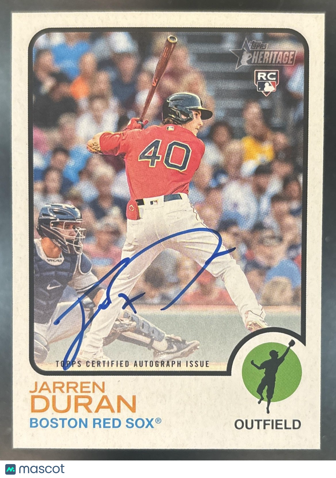 2022 Topps Heritage Jarren Duran Real One Auto #ROA-JD RC Boston Red Sox