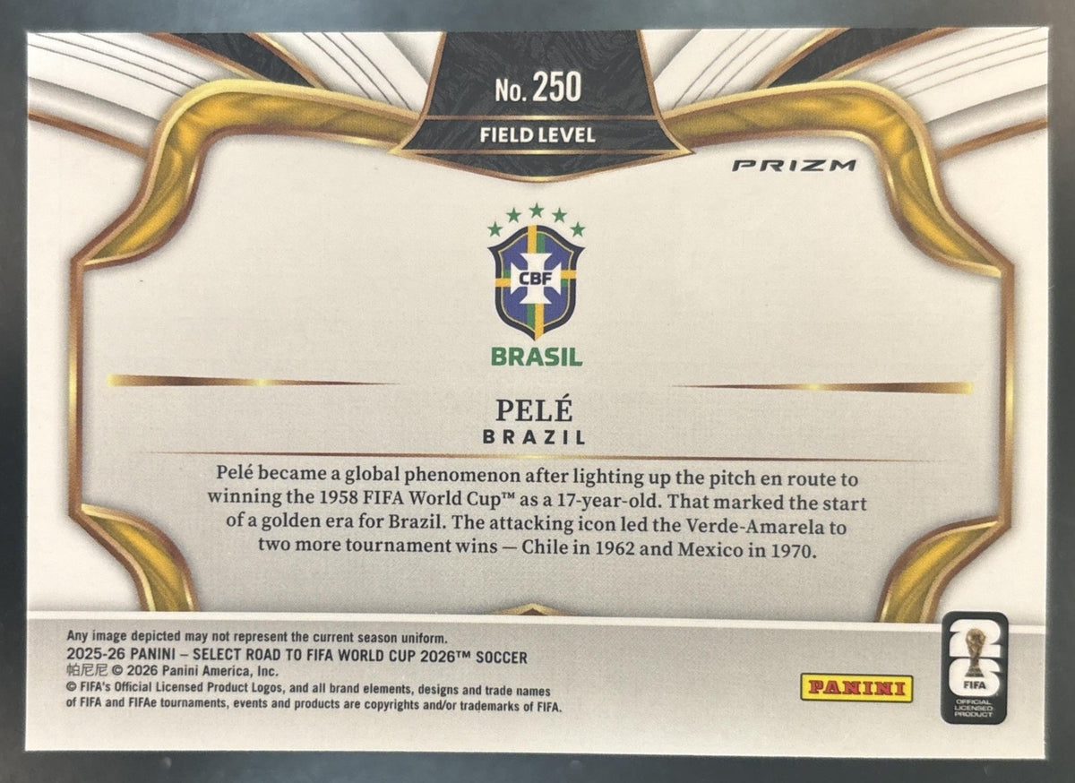 2025-26 Panini Select Road to FIFA World Cup Pele Checkerboard #250 Brazil