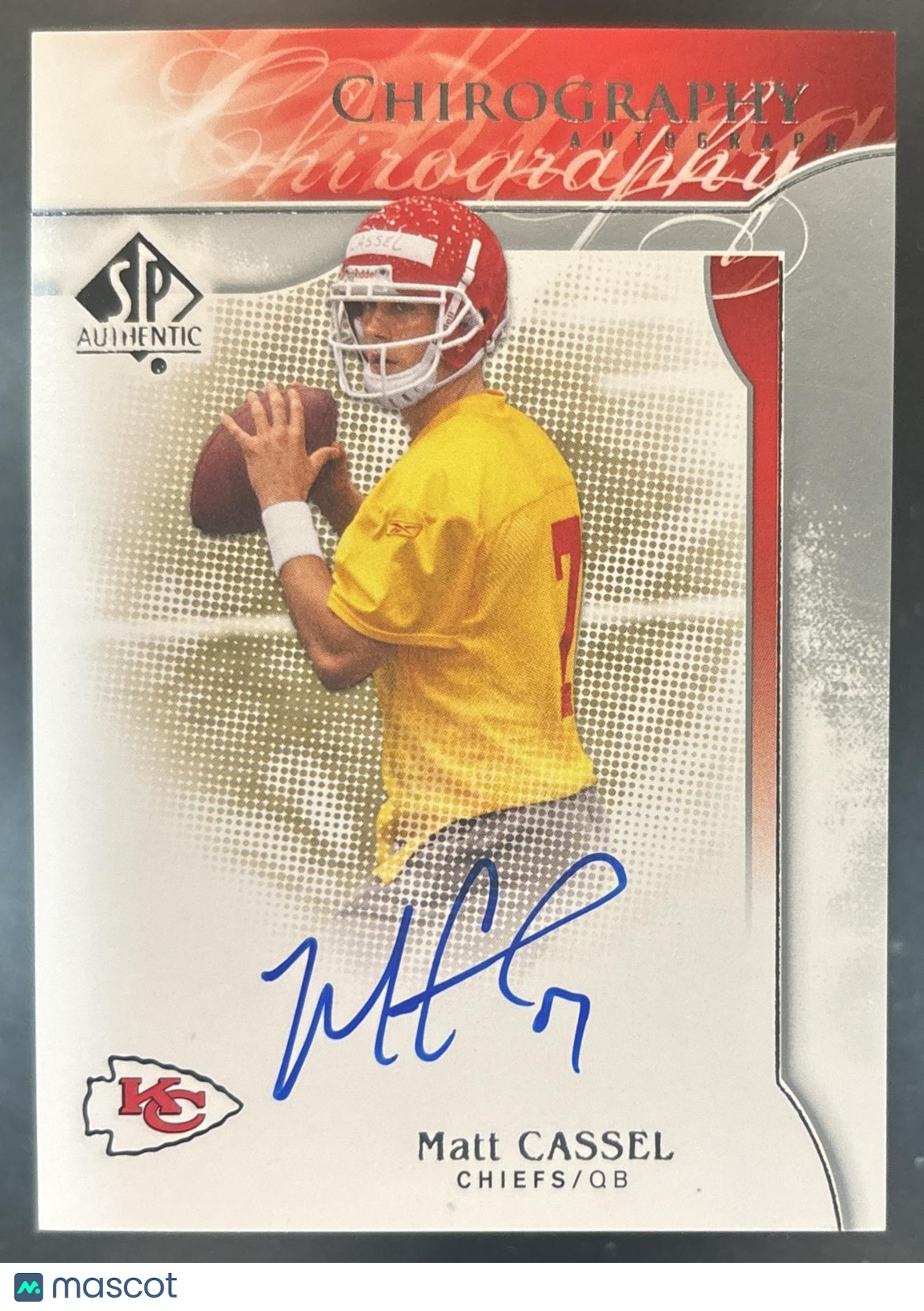 2009 SP Authentic Matt Cassel Chirography #CH-MC Auto Kansas City Chiefs