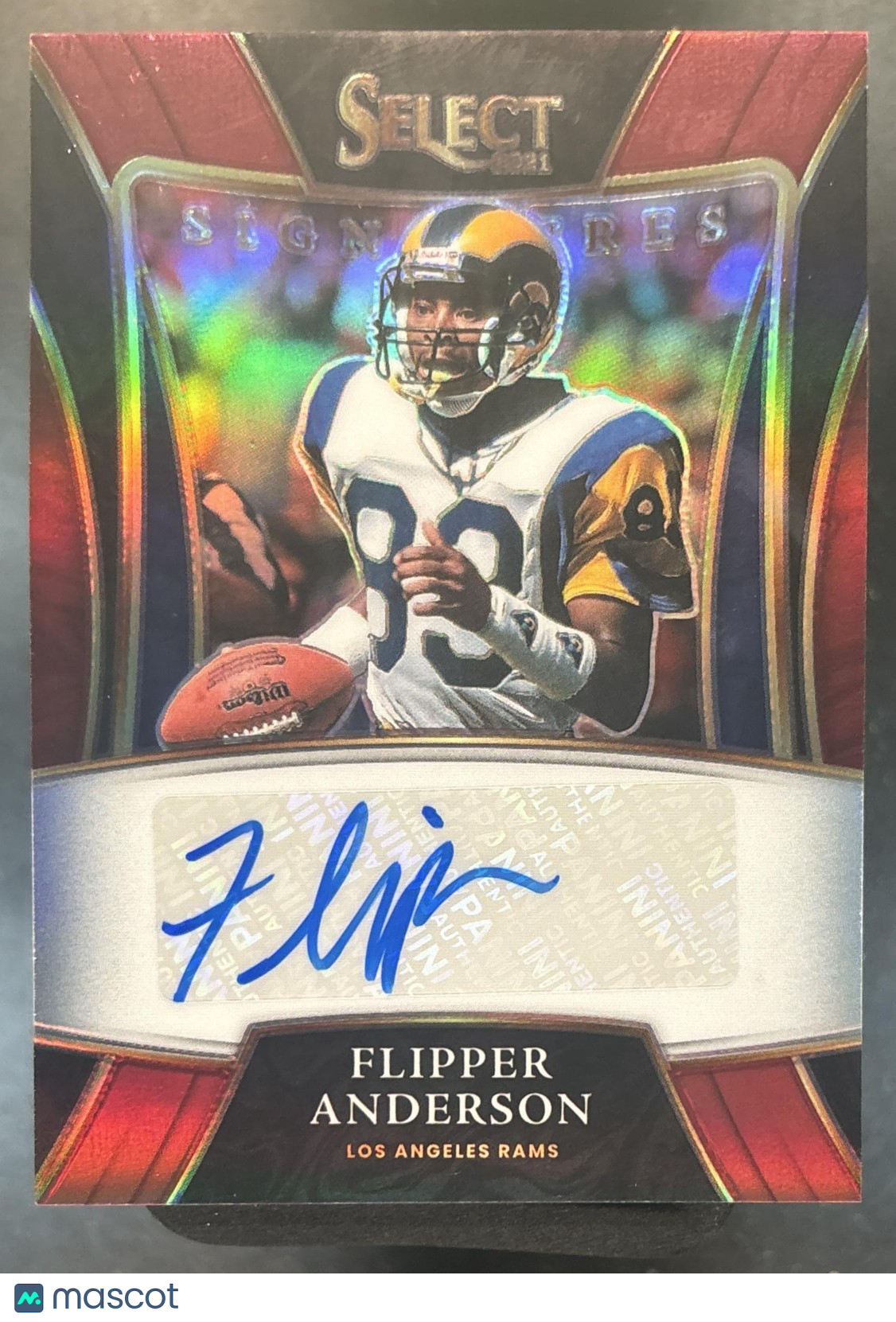 2021 Panini Select Flipper Anderson Signatures Red /75 Auto Los Angeles Rams