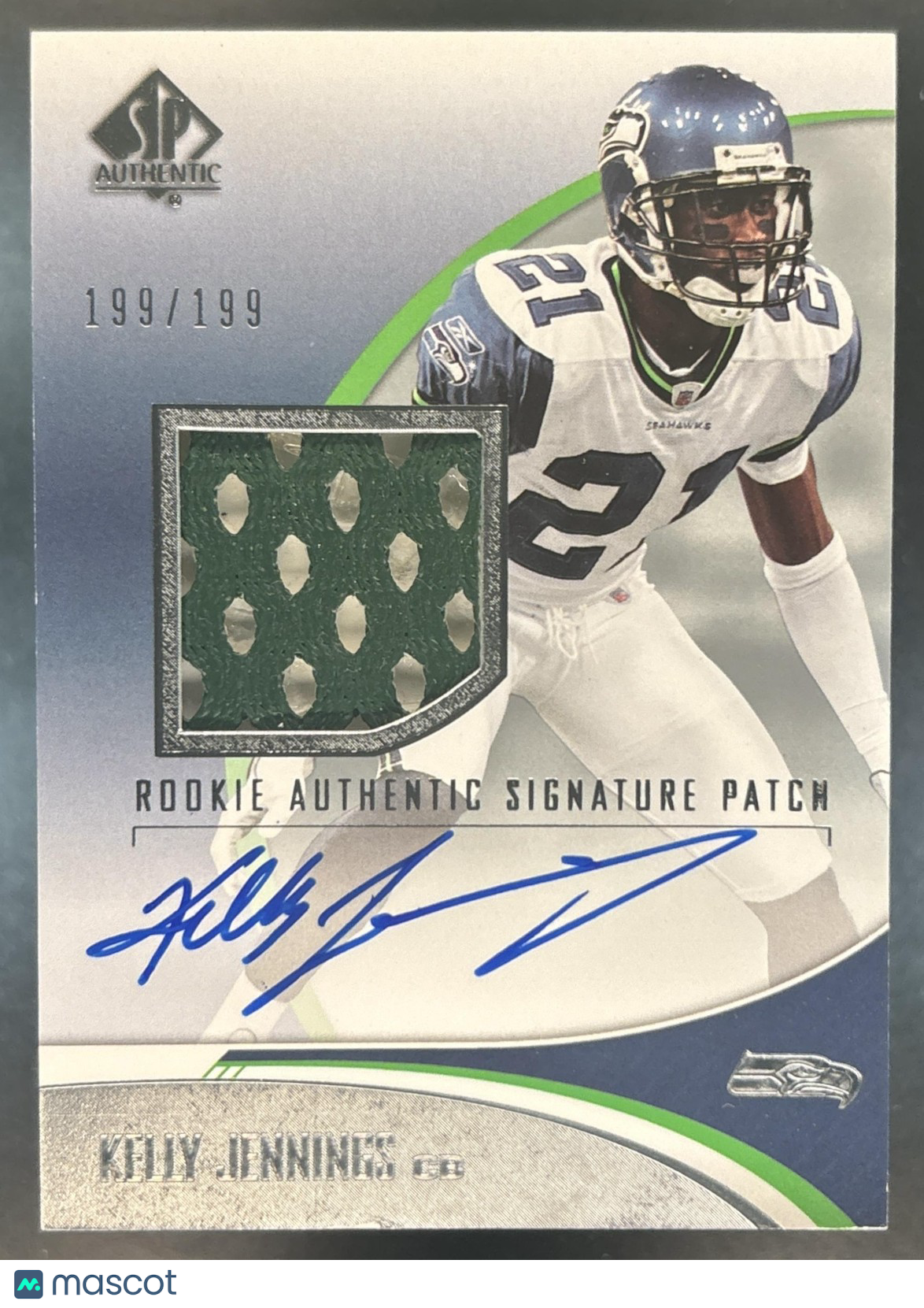 2006 SP Authentic Kelly Jennings 199/199 #239 MEM Auto RC Seattle Seahawks