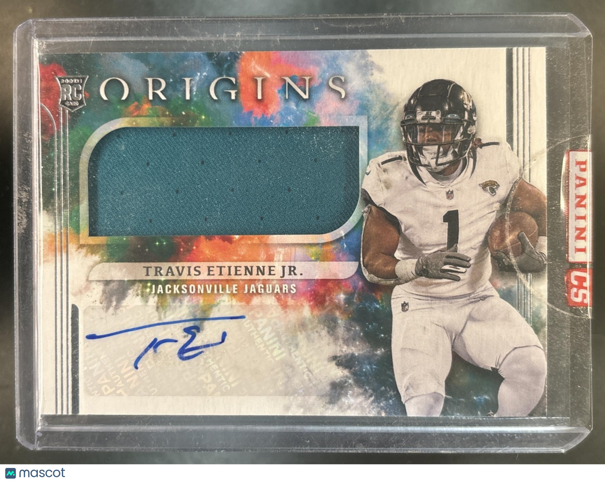 2021 Panini Origins Travis Etienne Jr. #158 MEM Auto RC Jacksonville Jaguars