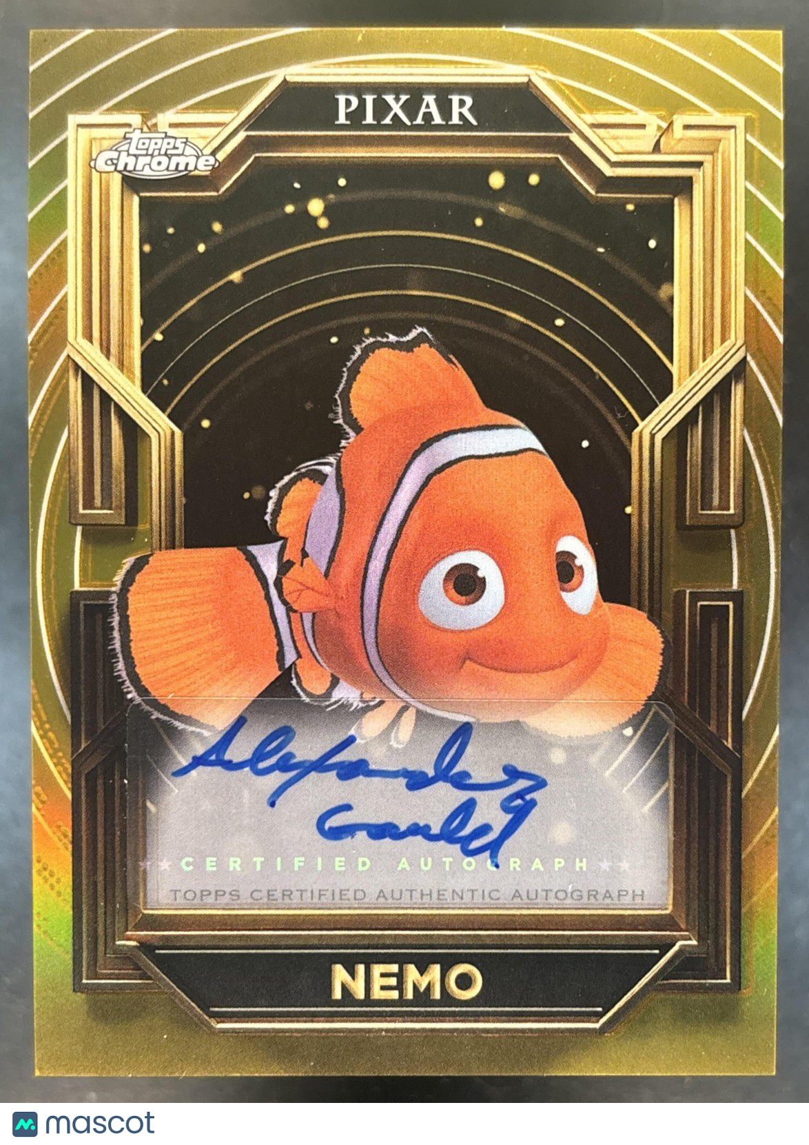 2025 Topps Chrome Disney Alexander Gould Authentic Auto Gold Refractor /50