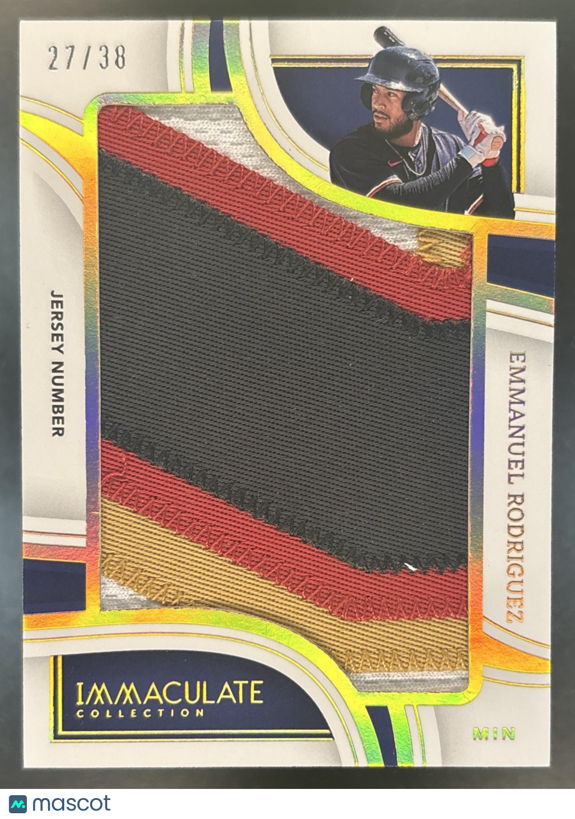2023 Immaculate Collection Emmanuel Rodriguez Jumbo Jersey Number /38 MEM Twins