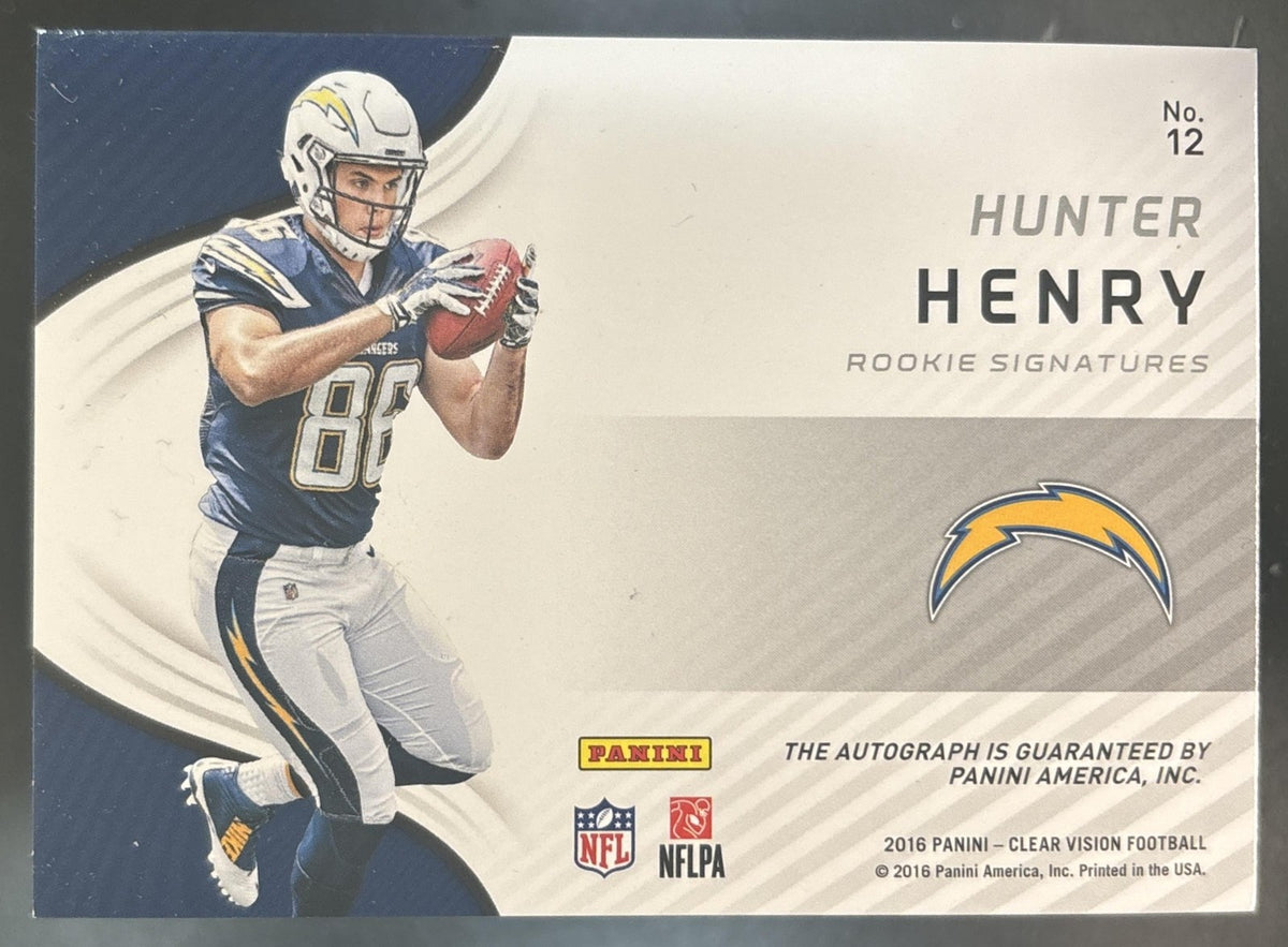 2016 Panini Clear Vision Hunter Henry Signatures /99 #12 RC Auto Chargers