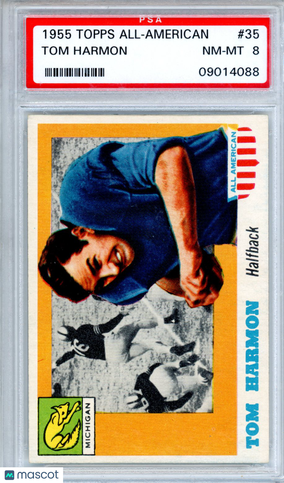 1955 Topps All American Tom Harmon #35 PSA 8 Michigan Wolverines