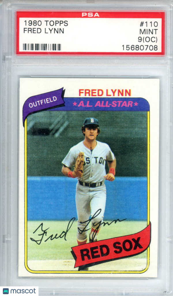 1980 Topps Fred Lynn #110 Oc PSA 9 Baseball