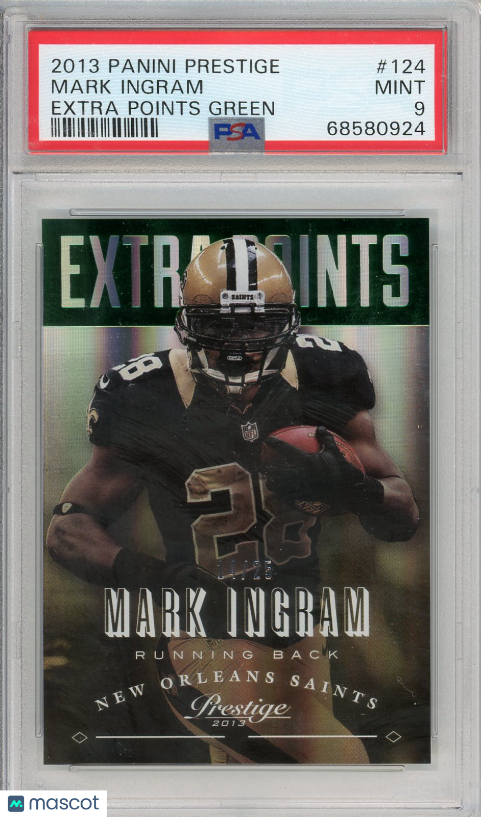 2013 Panini Prestige Mark Ingram Extra Points Green #124 PSA 9