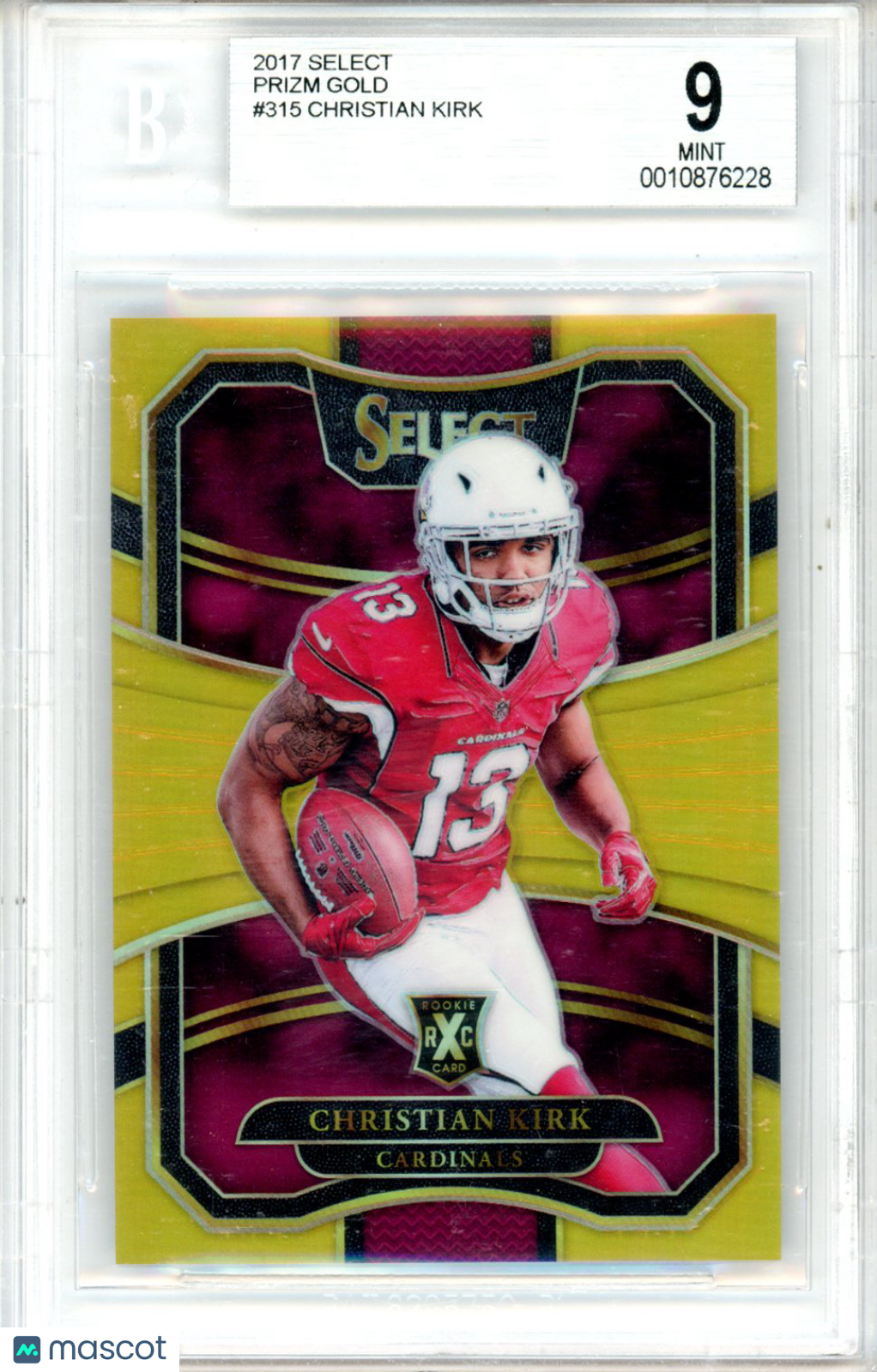 2017 Select Prizm Gold #315 Christian Kirk /10