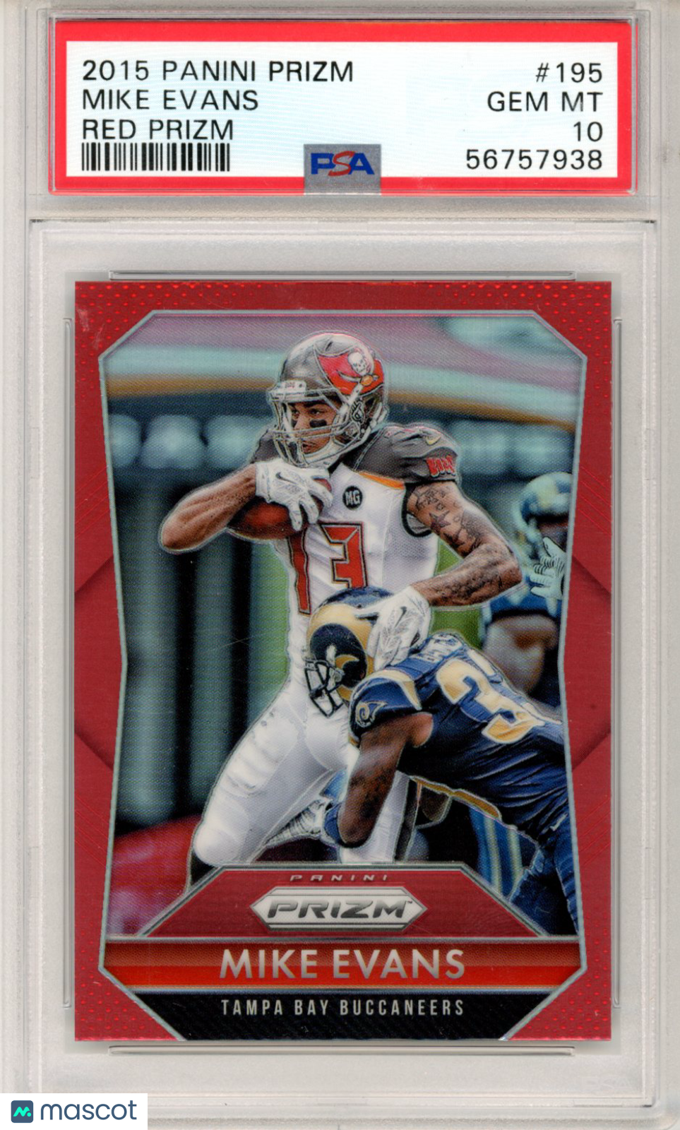 2015 Panini Prizm Mike Evans Red #195 PSA 10