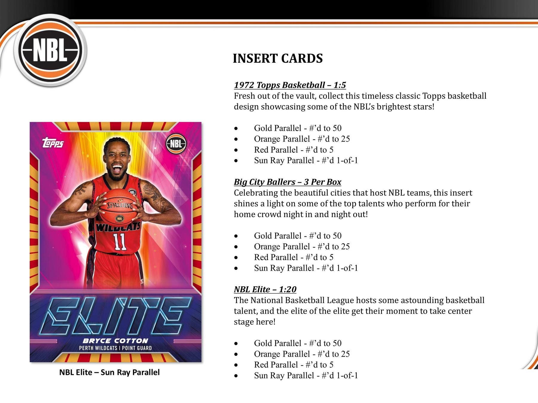 2022/23 Topps National Basketball League NBL Basketball Hobby Box