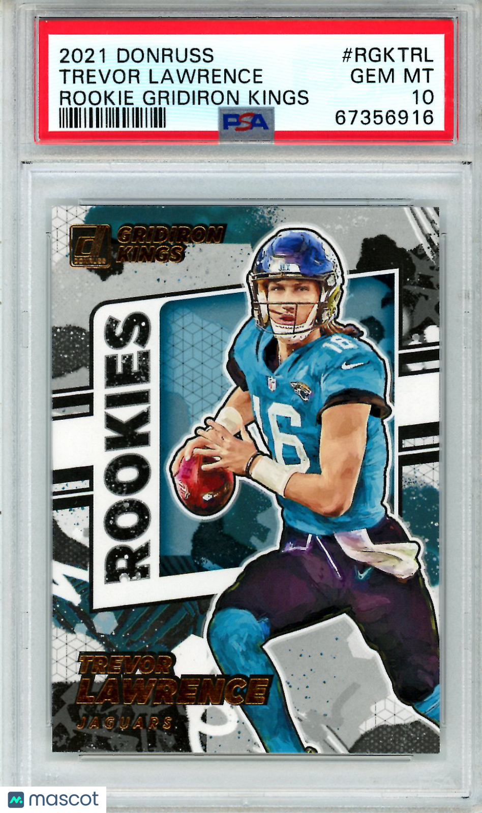2021 Donruss Rookie Gridiron Kings Trevor Lawrence PSA 10 GEM MINT Jacksonville