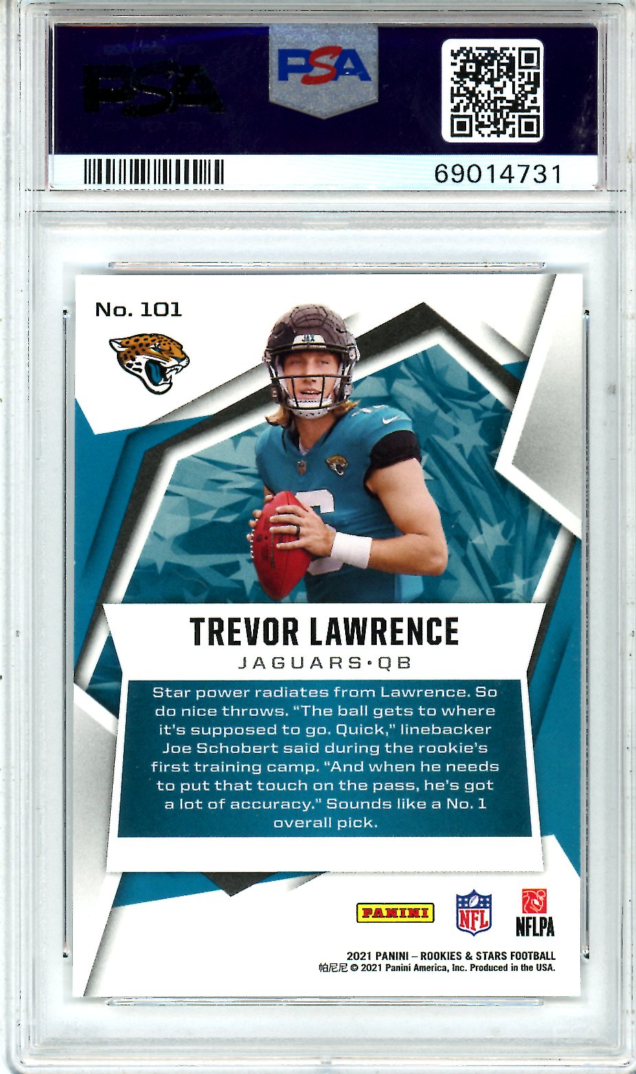 2021 Panini Rookies & Stars Trevor Lawrence Rookie #101 PSA 10 GEM MINT Jaguars