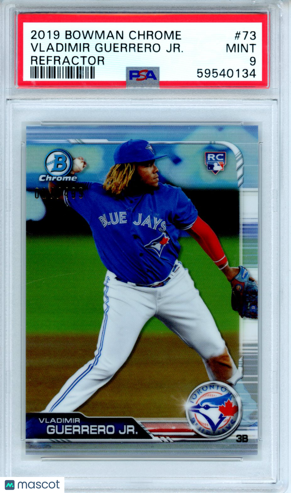 2019 Bowman Chrome Vladimir Guerrero JR. Refractor #73 PSA 9
