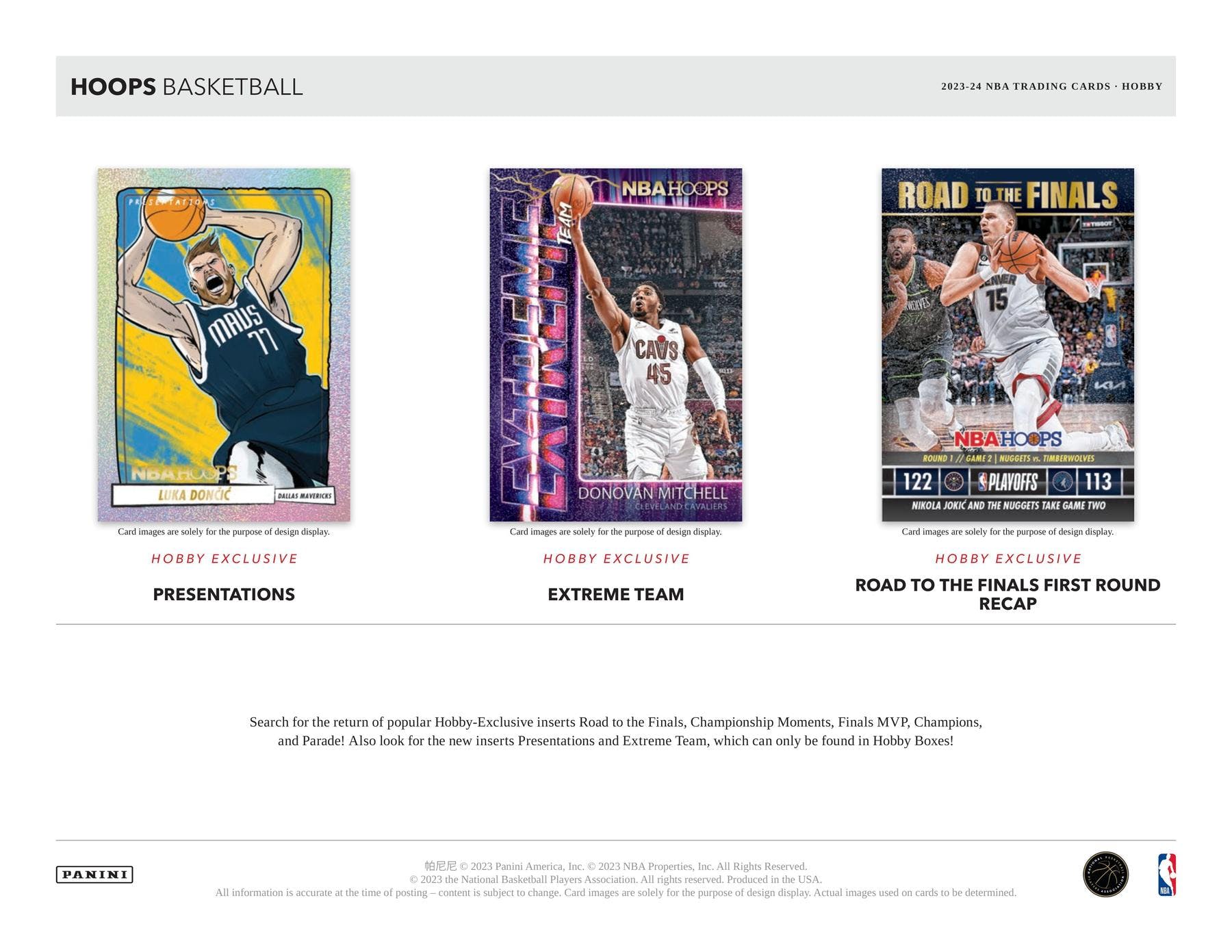 TWO PACKS of 2023/24 Panini Hoops NBA Basketball Hobby Cards