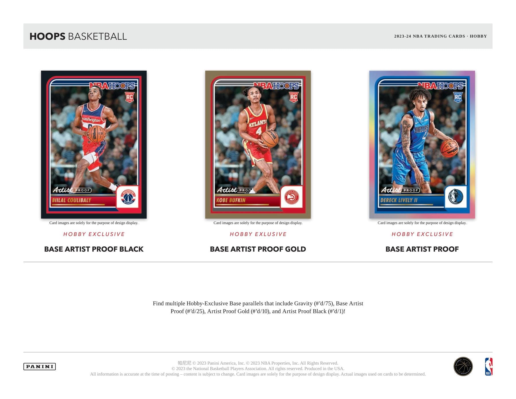 TWO PACKS of 2023/24 Panini Hoops NBA Basketball Hobby Cards