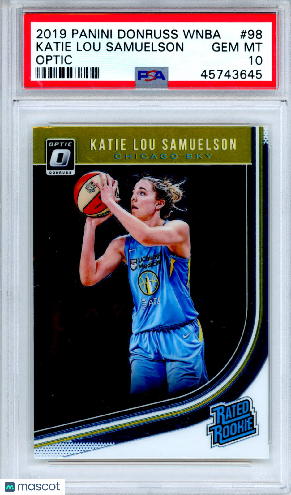 2019 Panini Donruss WNBA Katie Lou Samuelson Optic #98 PSA 10