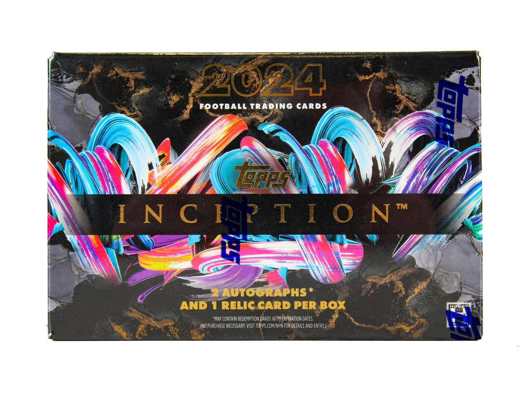 2024 Topps Inception Football Hobby Box (2 Autos + 1 Mem) Jayden Daniles, Bo Nix