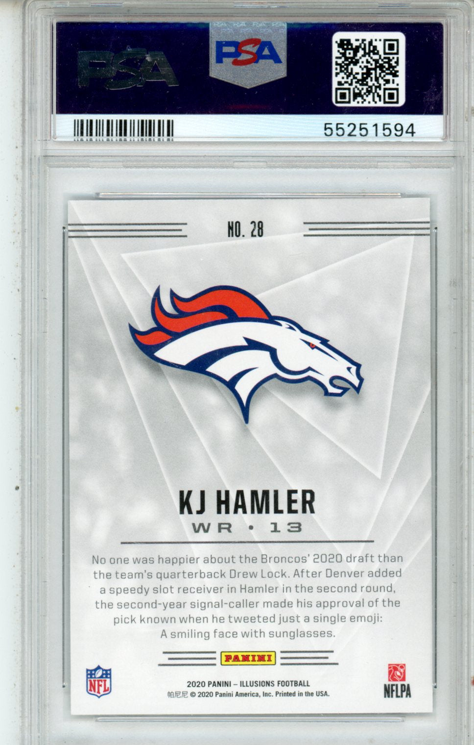 2020 Panini Illusions KJ Hamler Retail #28 PSA 8.5