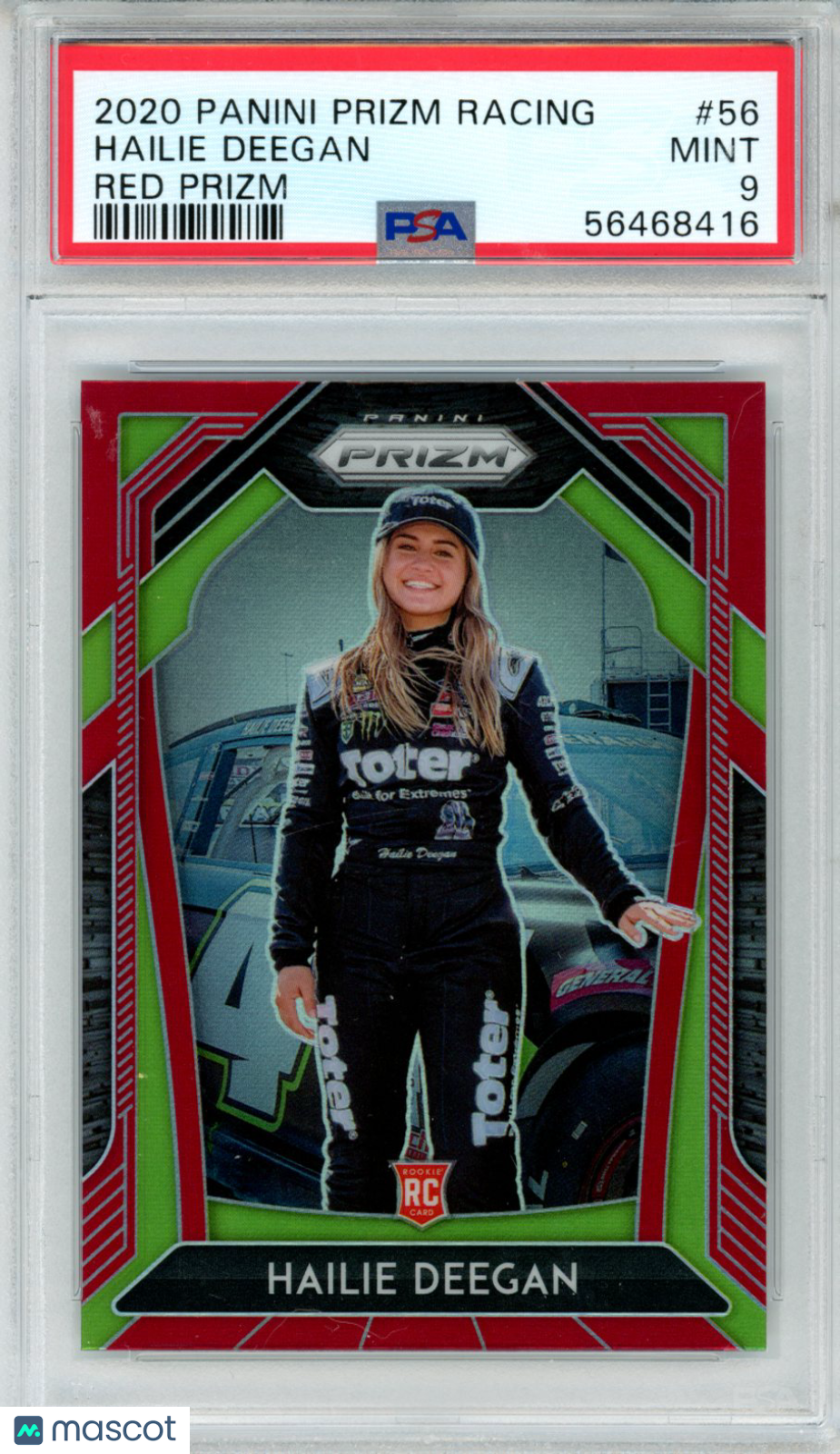2020 Panini Prizm Racing Hailie Deegan Red #56 PSA 9