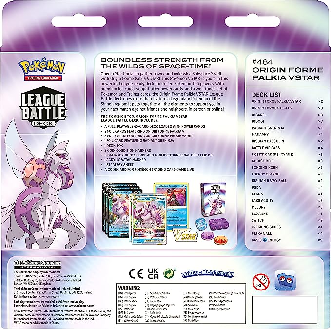 Pokemon League Battle Deck Origin Forme Palkia VSTAR
