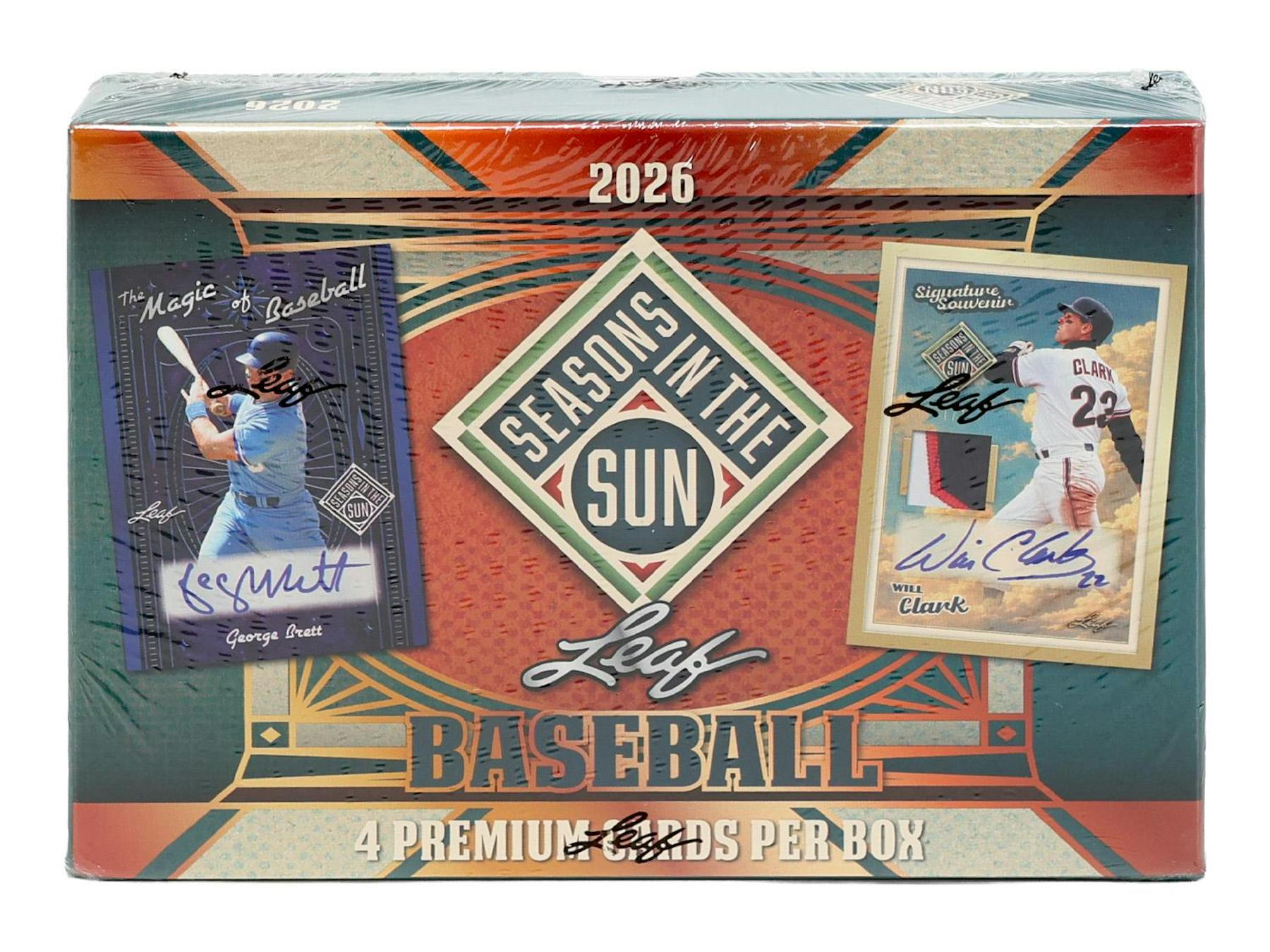 2026 Leaf Seasons in the Sun Baseball Hobby Box (4 Premium Hits)