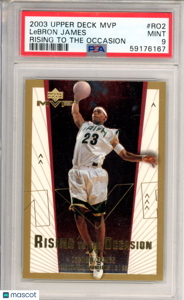2003 Upper Deck MVP Rising To The Occasion LeBron James #RO2 PSA 9 Basketball