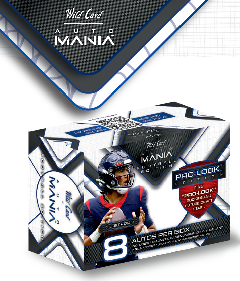 HOT PACK 2023 Wild Card Auto Mania Hobby Box Pro Look Football Edition HIT PACK (1 Auto #d to 3 or less) DRAFT NIGHT