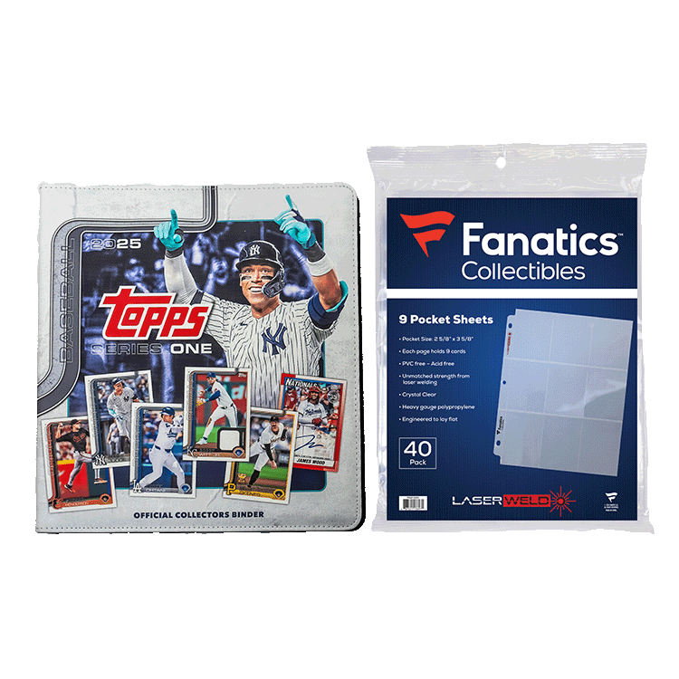 BUNDLE 2025 Topps Series 1 Official Collectors Binder with 40 9-Pocket Pages