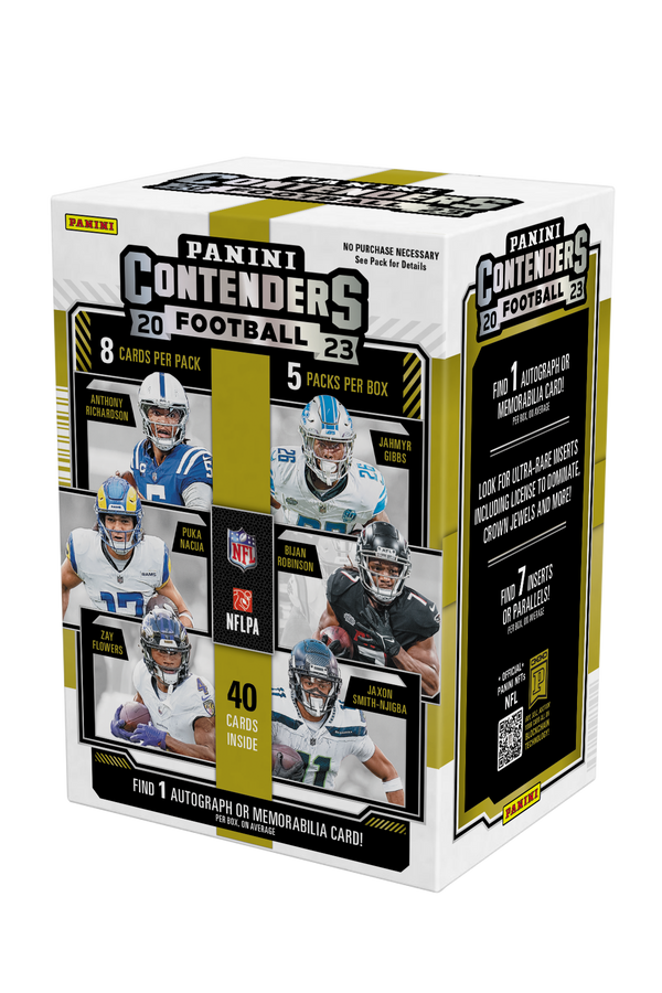 2023 Panini Contenders Football GOLD Retail Blaster Box (1 Auto or 1 Rookie Ticket Swatch) 40 Cards
