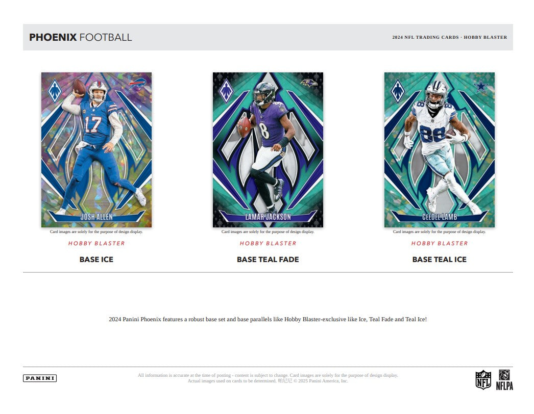 HOBBY 2024 Panini Phoenix Football Blaster Box (2 Cracked Ice Parallels + 2 Numbered Cards)