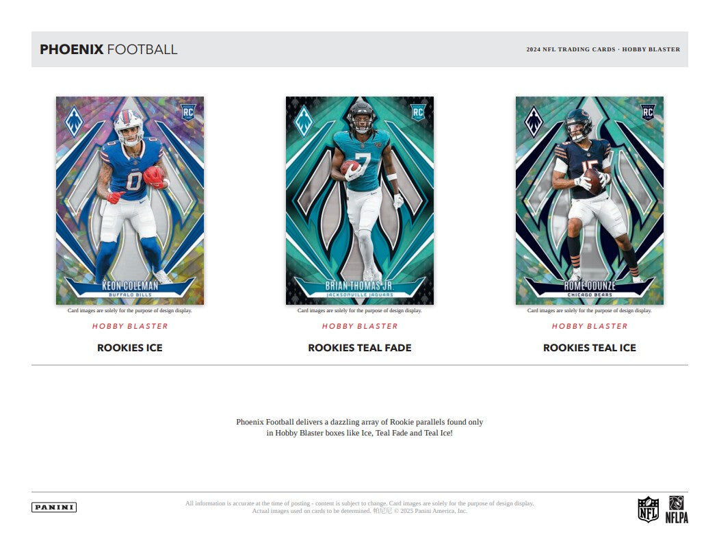 HOBBY 2024 Panini Phoenix Football Blaster Box (2 Cracked Ice Parallels + 2 Numbered Cards)