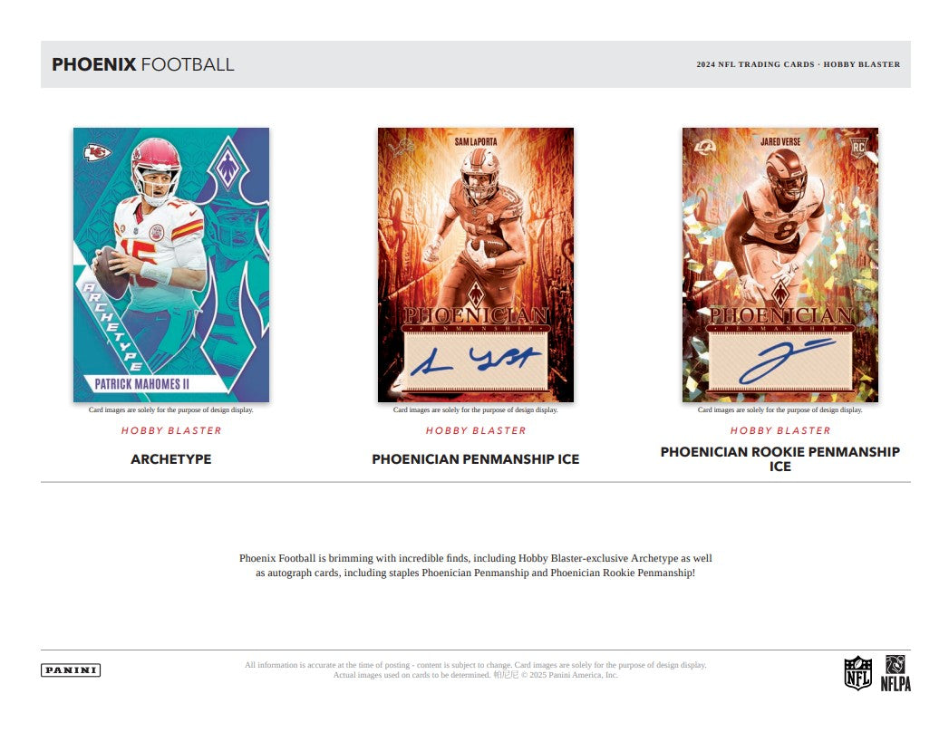 HOBBY 2024 Panini Phoenix Football Blaster Box (2 Cracked Ice Parallels + 2 Numbered Cards)