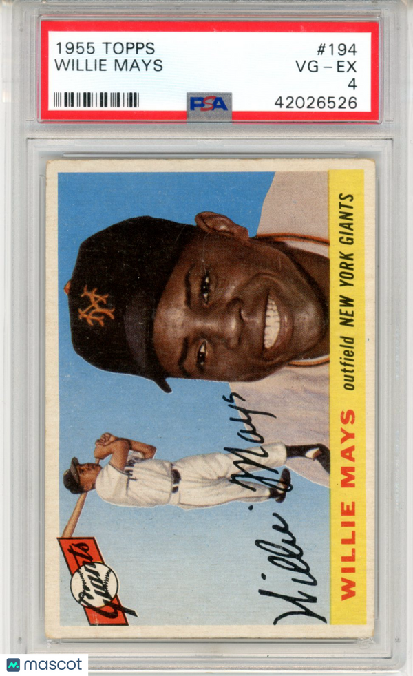 1955 Topps Willie Mays #194 PSA 4 Baseball