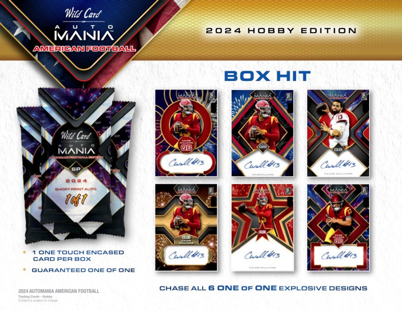 AUTOGRAPH PACK from 2024 Wild Card Auto Mania American Football (Auto #d to 25 or less) - Football Box