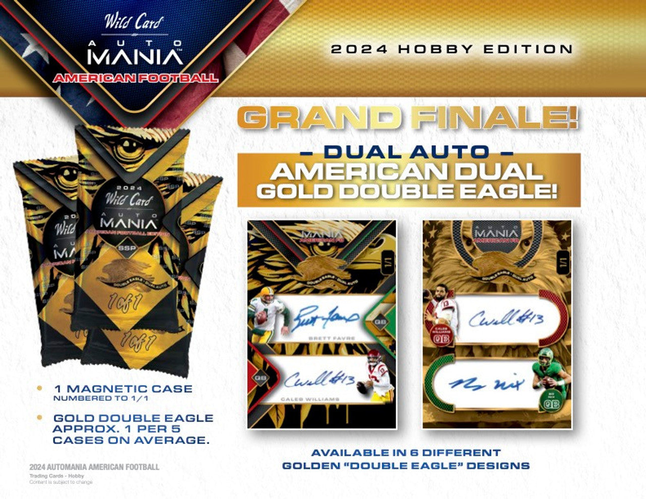 AUTOGRAPH PACK from 2024 Wild Card Auto Mania American Football (Auto #d to 25 or less) - Football Box