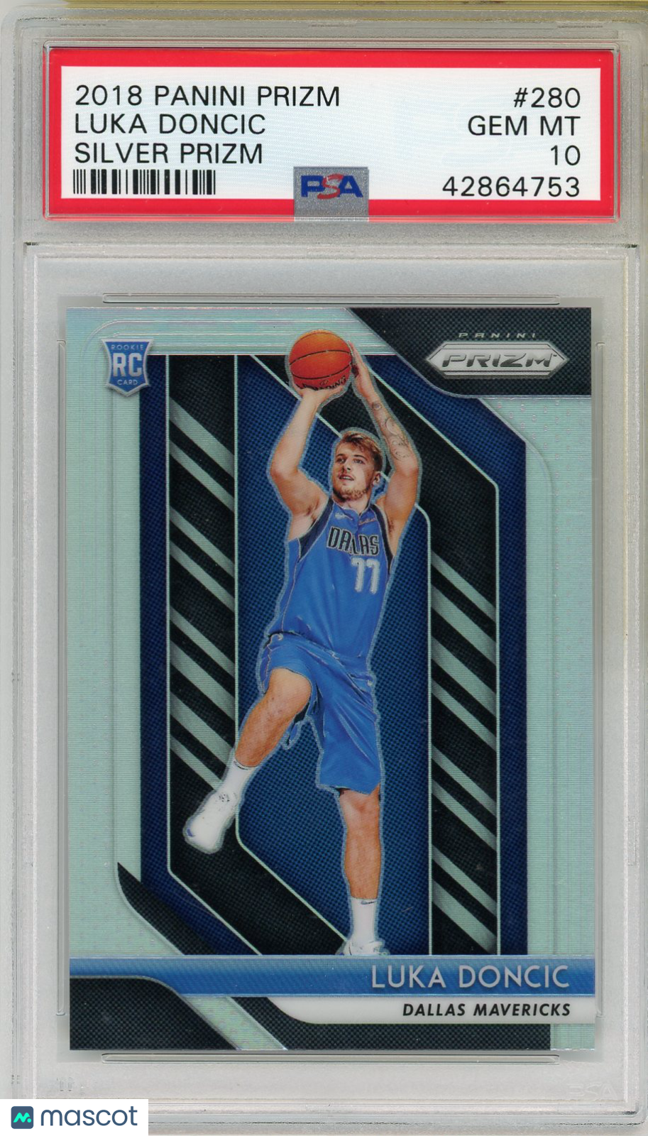 2018 Panini Prizm Luka Doncic Silver Holo #280 PSA 10 GEM MINT ROOKIE CARD